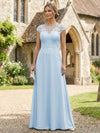 Chiffon A-Line Floral Embroidery Mother of the Bride Dresses