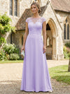 Chiffon A-Line Floral Embroidery Mother of the Bride Dresses