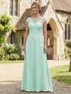Chiffon A-Line Floral Embroidery Mother of the Bride Dresses