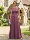 Chiffon A-Line Floral Embroidery Mother of the Bride Dresses