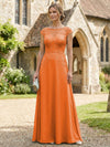 Chiffon A-Line Floral Embroidery Mother of the Bride Dresses
