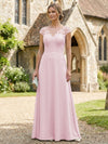 Chiffon A-Line Floral Embroidery Mother of the Bride Dresses