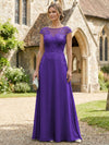 Chiffon A-Line Floral Embroidery Mother of the Bride Dresses