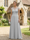 Chiffon A-Line Floral Embroidery Mother of the Bride Dresses
