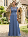 Chiffon A-Line Floral Embroidery Mother of the Bride Dresses