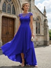 Chiffon High Low Floral Embroidery Mother of the Bride Dresses