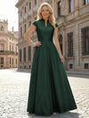 Simple Satin Mother of the Bride Dresses with Short Sleeves