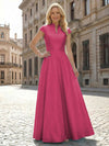 Simple Satin Mother of the Bride Dresses with Short Sleeves