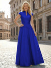 Simple Satin Mother of the Bride Dresses with Short Sleeves
