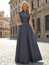 Simple Satin Mother of the Bride Dresses with Short Sleeves
