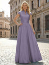 Simple Satin Mother of the Bride Dresses with Short Sleeves