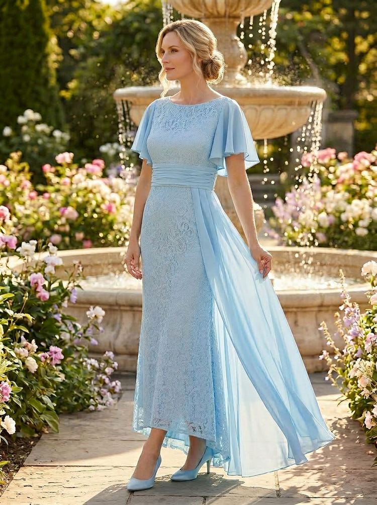 Chiffon Sheath Lace Mother of the Bride Dresses