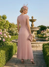 Chiffon A-Line Crew Neck Mother of the Bride Dresses with Delicate Pleated