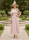 Chiffon A-Line One Shoulder Mother of the Bride Dresses with Rhinestone