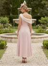 Chiffon A-Line One Shoulder Mother of the Bride Dresses with Rhinestone