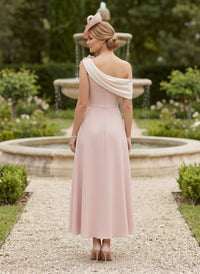Chiffon A-Line One Shoulder Mother of the Bride Dresses with Rhinestone
