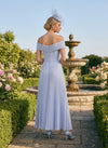 Chiffon A-Line Off the Shoulder Delicate Pleated Mother of the Bride Dresses