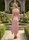 Satin Sheath Asymmetric Neck Mother of the Bride Dresses with Sash