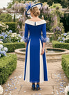 Chiffon A-Line V Neck Mother of the Bride Dresses with Feather