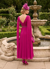 Chiffon A-Line V Neck Beaded Mother of the Bride Dresses