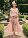 Satin Sheath V Neck Mother of the Bride Dresses with Wraps