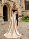 Satin Sheath Strapless Mother of the Bride Dresses with Wraps
