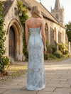 Jacquard Sheath Strapless Simple Mother of the Bride Dresses