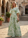 Jacquard A-Line Crew Neck Mother of the Bride Dresses with Pleated