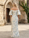 Jacquard Mermaid Off the Shoulder Simple Mother of the Bride Dresses