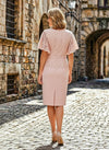 Lace Appliques Mother of the Bride Dresses with Flutter Sleeves