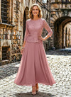 Chiffon A-Line Mother of the Bride Dresses with Lace Appliques