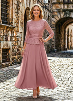 Chiffon A-Line Mother of the Bride Dresses with Lace Appliques