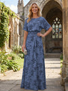 Mermaid Mermaid Crew Neck Floral Print Mother of the Bride Dresses