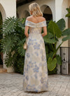 Jacquard A-Line Pleated Mother of the Bride Dresses