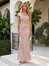 Jacquard Mermaid One Shoulder Pleated Mother of the Bride Dresses