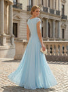 Chiffon Sheath V Neck Mother of the Bride Dresses with Rhinestone