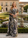 Jacquard Mermaid Off the Shoulder Pleated Mother of the Bride Dresses