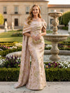 Jacquard Mermaid Off the Shoulder Pleated Mother of the Bride Dresses