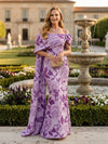 Jacquard Mermaid Off the Shoulder Pleated Mother of the Bride Dresses