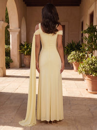 Chiffon Mermaid Square Neck Mother of the Bride Dresses with Sash