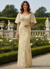 Tulle Sheath Square Neck Mother of the Bride Dresses with Lace Applique