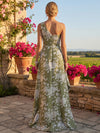 Jacquard A-Line One Shoulder Mother of the Bride Dresses with Ruffles