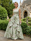 Jacquard A-Line One Shoulder Mother of the Bride Dresses with Ruffles