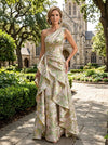 Jacquard A-Line One Shoulder Mother of the Bride Dresses with Ruffles