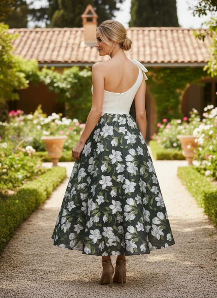 Tulle A-Line One Shoulder Splicing Mother of the Bride Dresses