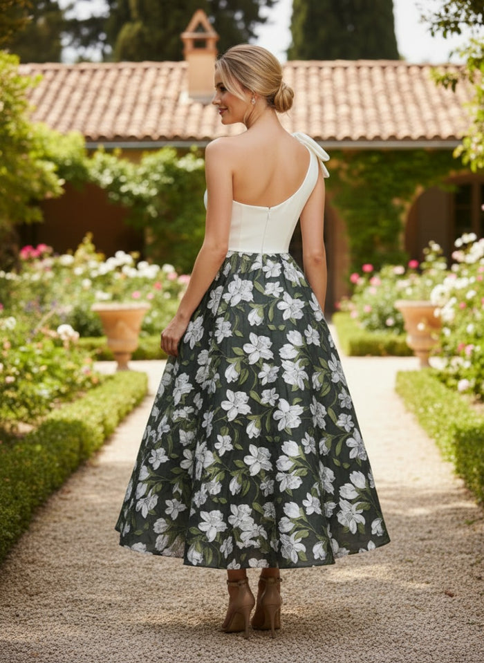 Tulle A-Line One Shoulder Splicing Mother of the Bride Dresses