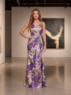 Jacquard Mermaid V Neck Pleated Formal Dresses
