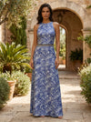 Jacquard A-Line Crew Neck Mother of the Bride Dresses with Sequin