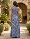 Jacquard A-Line Crew Neck Mother of the Bride Dresses with Sequin