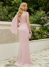Chiffon Mermaid Crew Neck Mother of the Bride Dresses with Sequin Embroidery